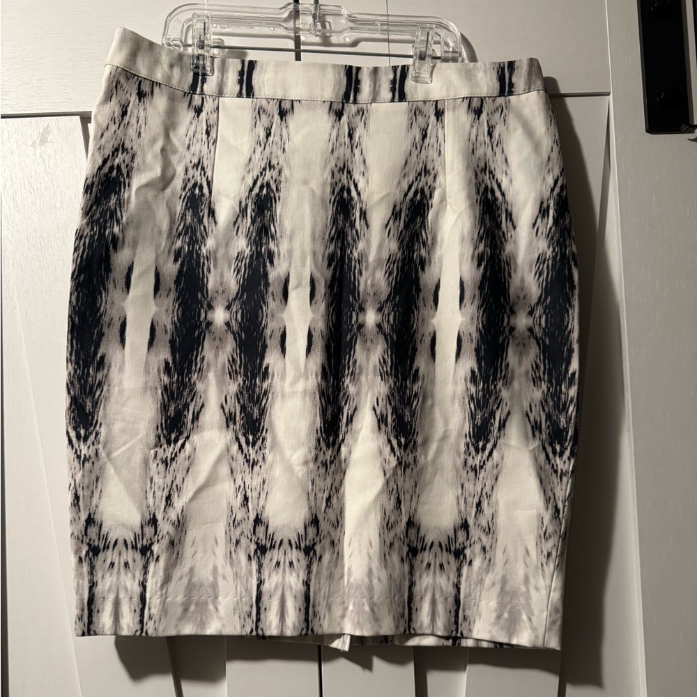 Willi Smith Monochrome Patterned Pencil Skirt - image 1